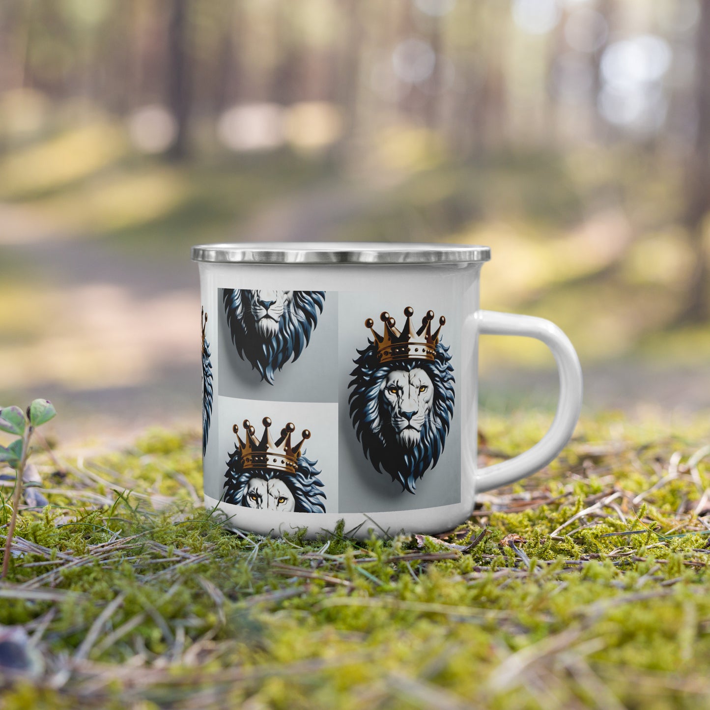 Lion King Face Enamel Mug