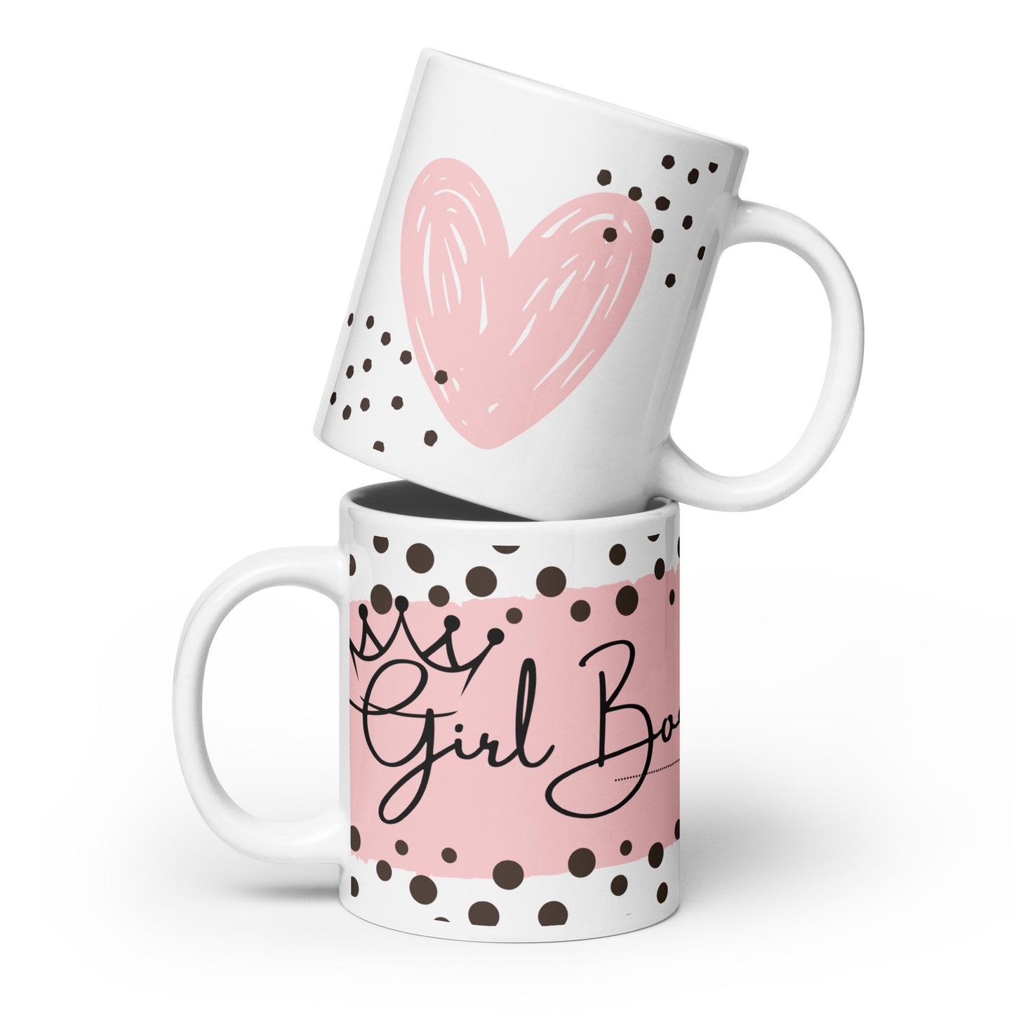 Girl Boss White glossy mug